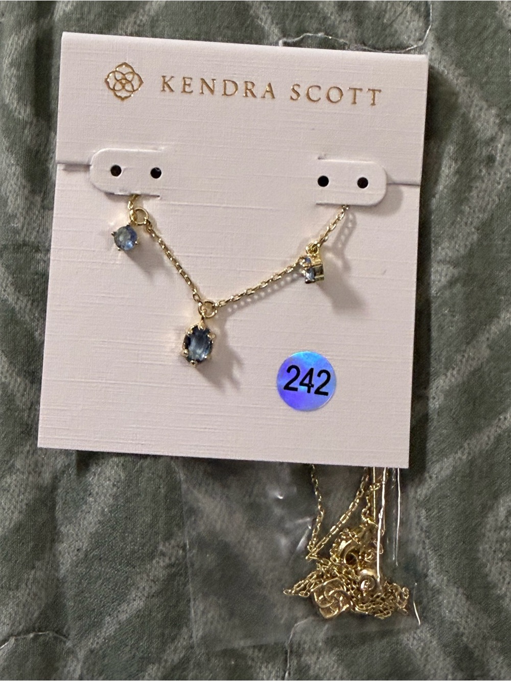 Kendra Scott Gold-Tone Blue Multi-Stone Necklace